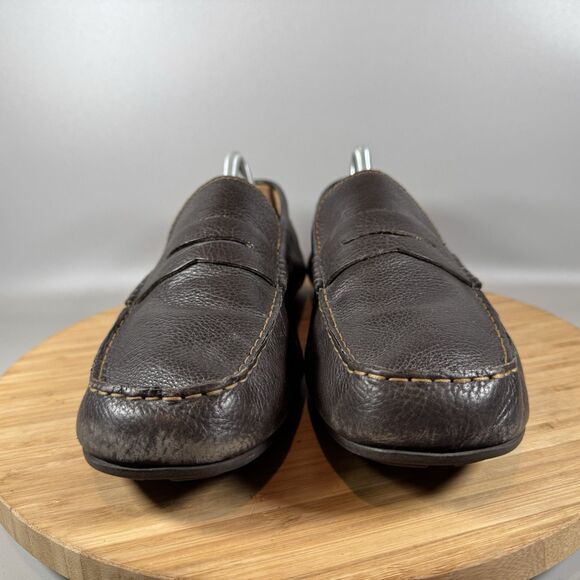 S Born Leather Penny Loafers Brown Men's 10 Slip On Casual Office Comfort - Picture 2 of 8